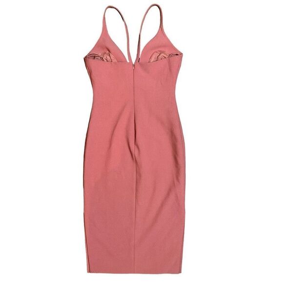 Cinq a Sept Ara Bodycon Dress Rose Mauve Midi Size 6 - Picture 5 of 10